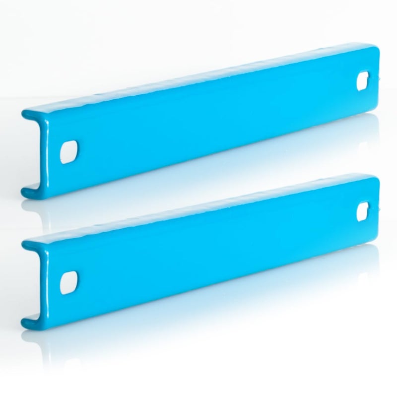 WFPOWER Rubber Coated Magnetic License Plate Holder, 2 Pack Strong Bar Magnet with Rubber Molded Plate for Test Driving, Dealer Demo License Magnet Plate Holder Blue with Screws - Image 2